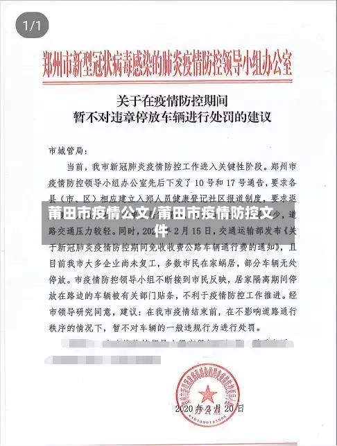 莆田市疫情公文/莆田市疫情防控文件-第1张图片