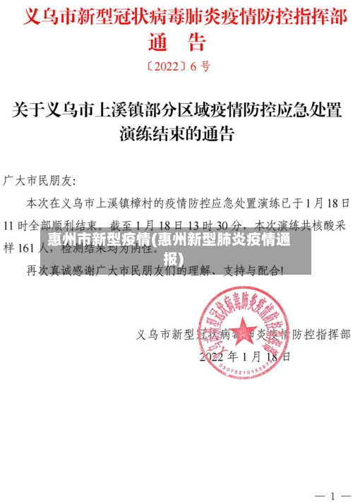 惠州市新型疫情(惠州新型肺炎疫情通报)-第2张图片