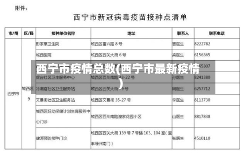 西宁市疫情总数(西宁市最新疫情)-第2张图片