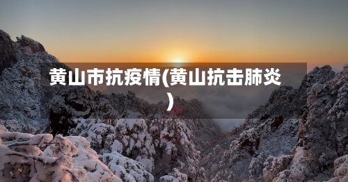 黄山市抗疫情(黄山抗击肺炎)