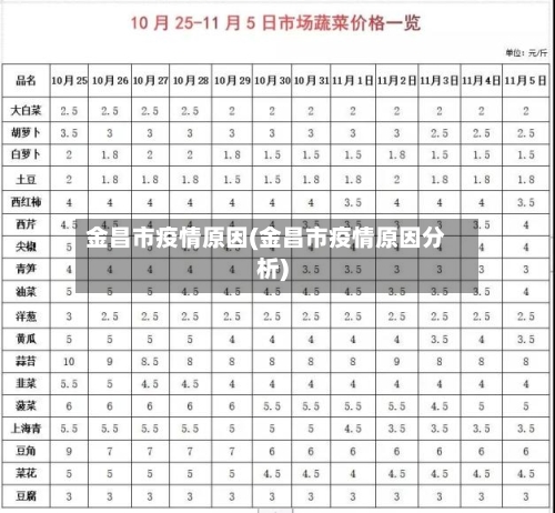 金昌市疫情原因(金昌市疫情原因分析)-第3张图片
