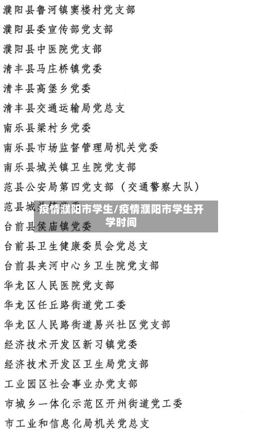 疫情濮阳市学生/疫情濮阳市学生开学时间-第1张图片