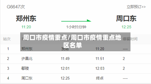 周口市疫情重点/周口市疫情重点地区名单-第3张图片