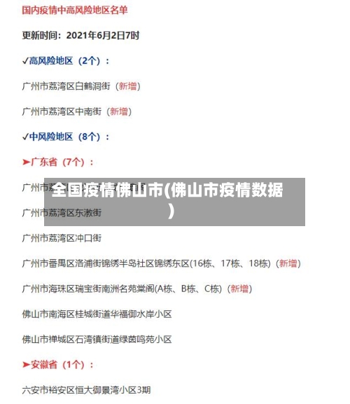 全国疫情佛山市(佛山市疫情数据)-第1张图片