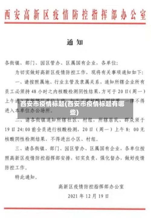 西安市疫情标题(西安市疫情标题有哪些)-第1张图片