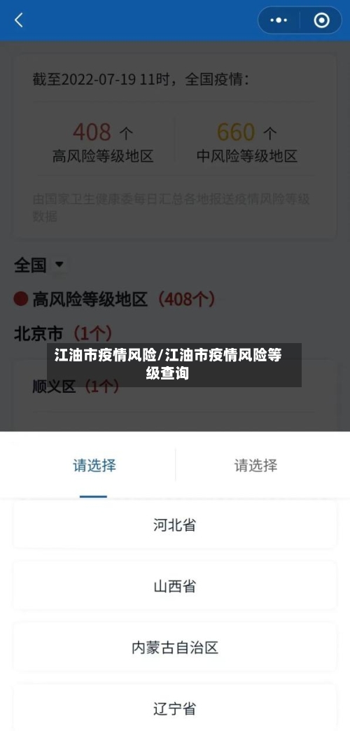 江油市疫情风险/江油市疫情风险等级查询-第1张图片