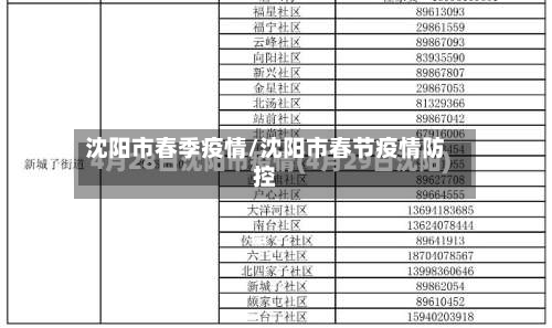 沈阳市春季疫情/沈阳市春节疫情防控-第2张图片