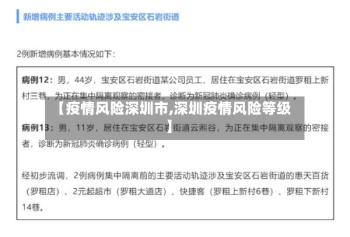 【疫情风险深圳市,深圳疫情风险等级】-第1张图片